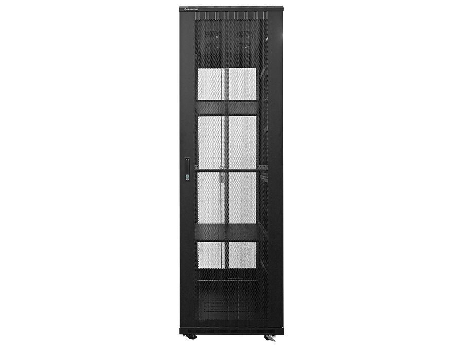 Linkbasic 42U 1M Deep Cabinet 4 Fans 3 Shelves & Perforated Steel Doors Linkbasic 42U 1M Deep Cabinet 4 Fans 3 Shelves & Perforated Steel Doors - Image 1