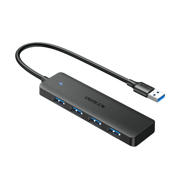 Ugreen 4-In-1 Usb 3.0 Hub - High-Speed 5Gbps Data Transfer - Grey - Image 2