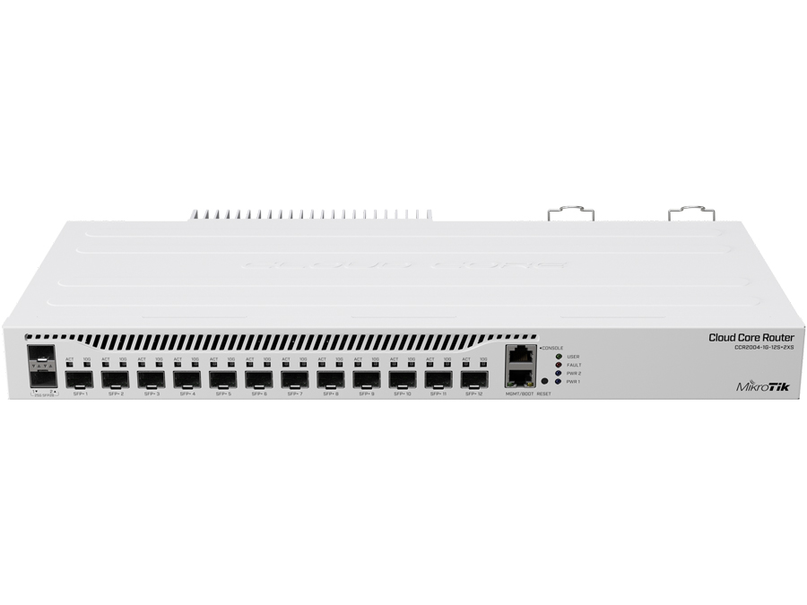 MikroTik Cloud Core 12 Port SFP+ 2 SFP28 4 Core Router | CCR2004-1G-12S+2XS Mikrotik Cloud Core 12 Port Sfp+ 2 Sfp28 4 Core Router - Image 1