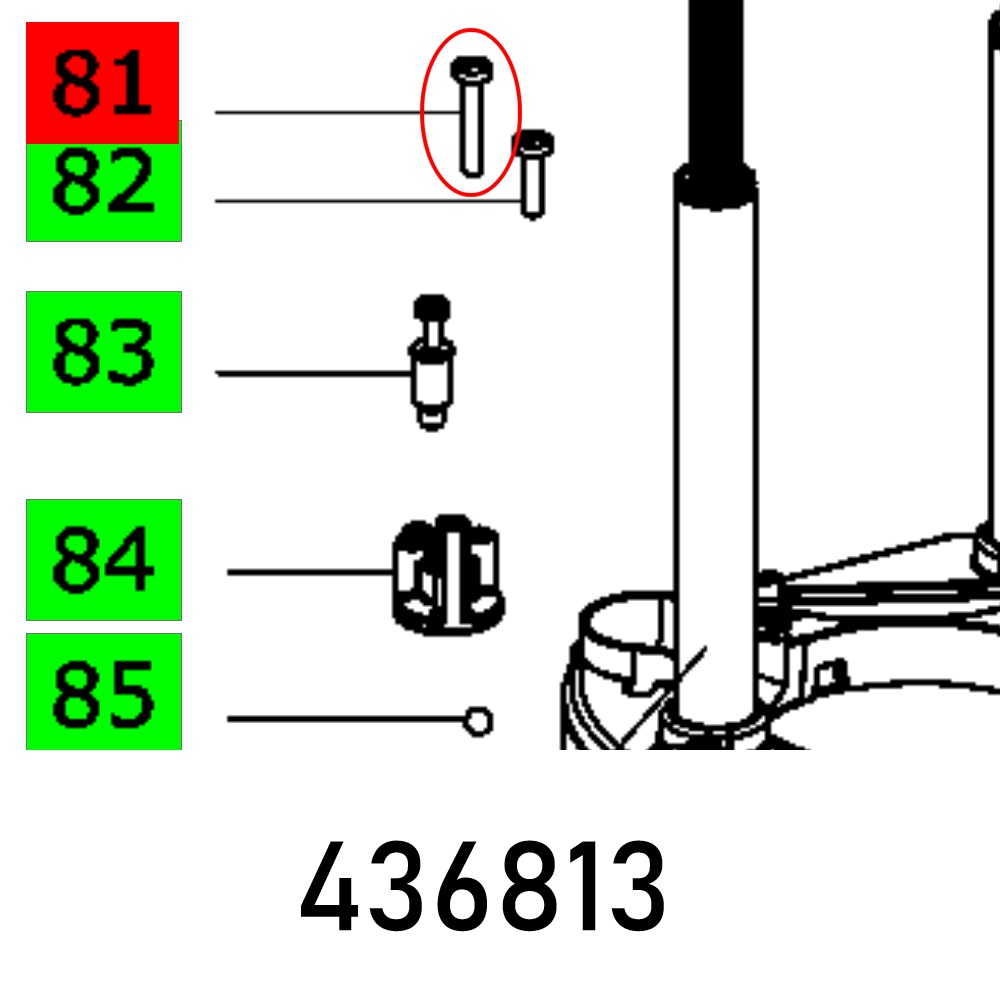 FES436813 FLAT HEAD SCREW DIN 85-M5X30-4.8-LONG - Image 1
