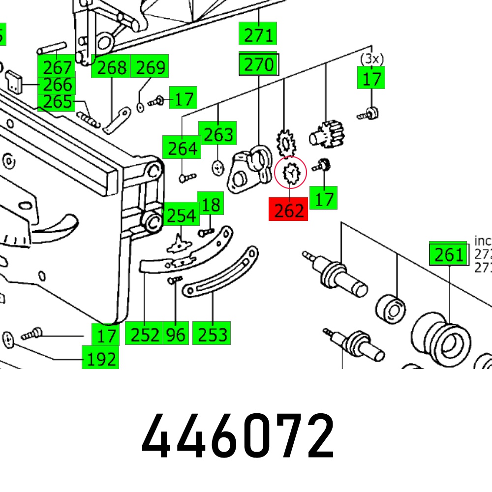 FES446072 GEAR CS 70 EB Z=14 - Image 1