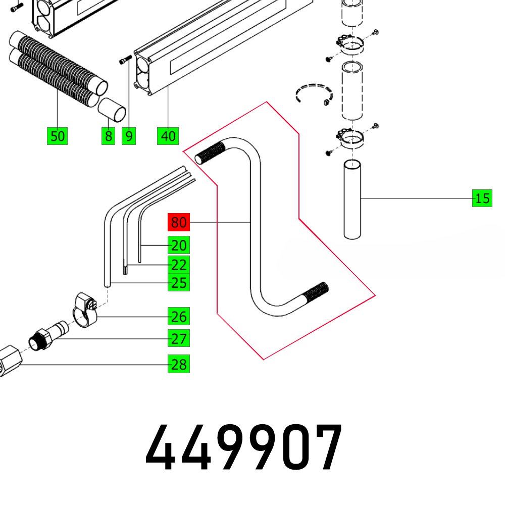 FES449907 Guard Hose Mkv-Pg 21 1650Mm Lg. - Image 1