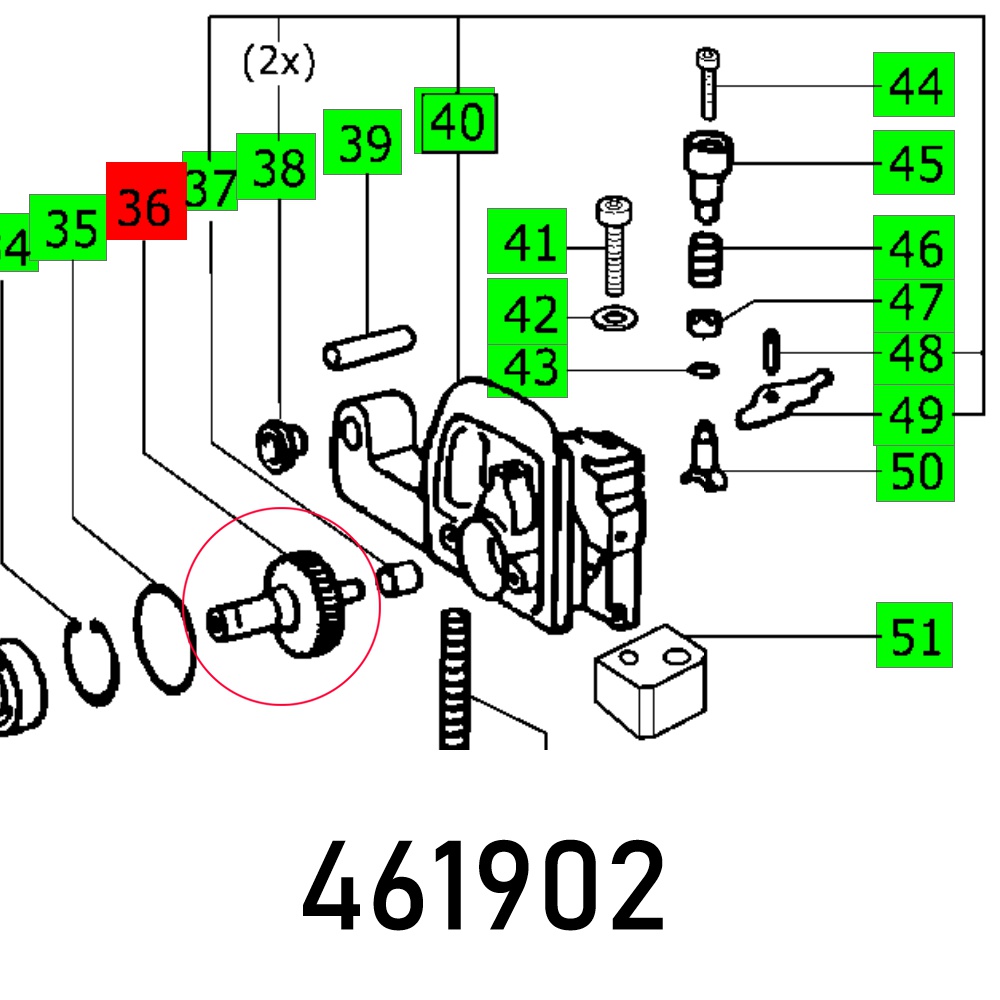 FES461902 GEAR PF 1200 E - Image 1