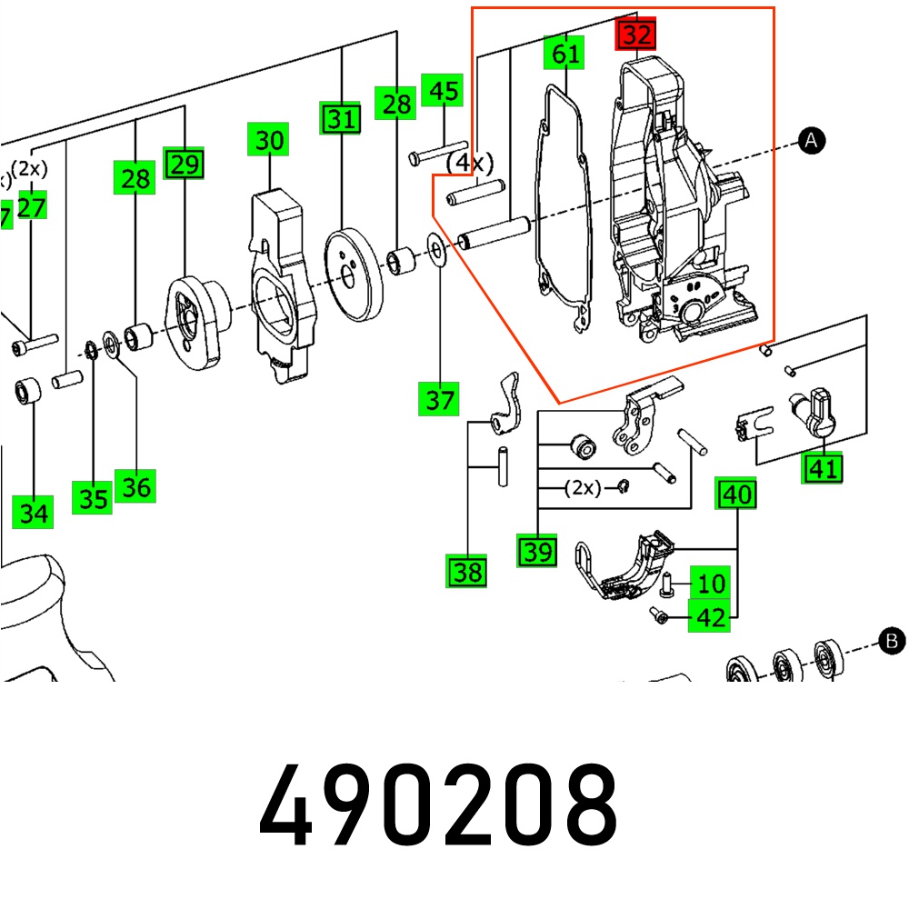 FES490208 GEAR HOUSING PS 300 EQ - Image 1