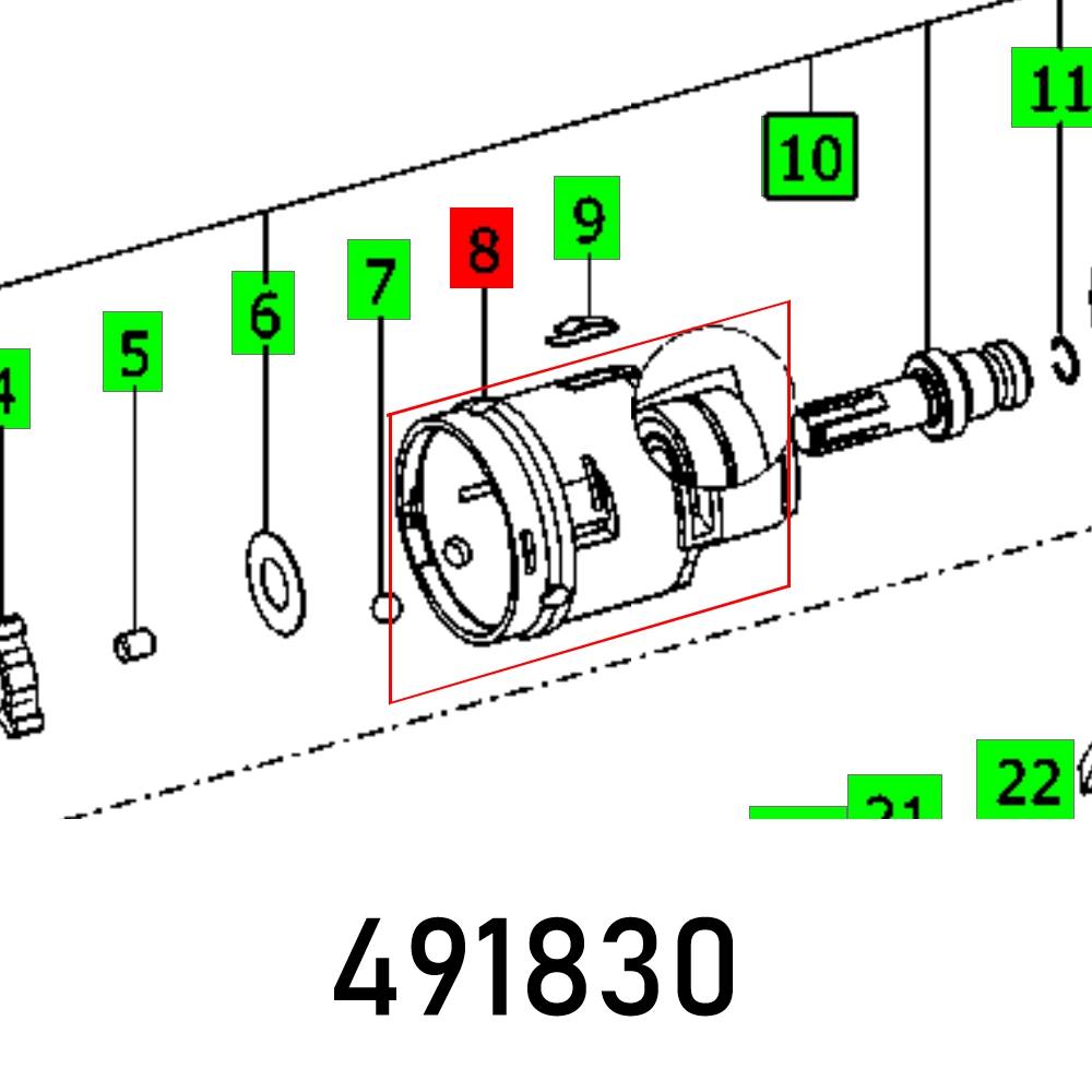 FES491830 GEAR HOUSING TDK 12 ET-BG KOMPLETT - Image 1