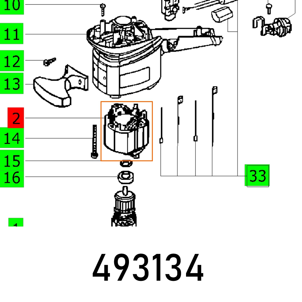 FES493134 FIELD COIL RS 100 230V ET-BG - Image 1