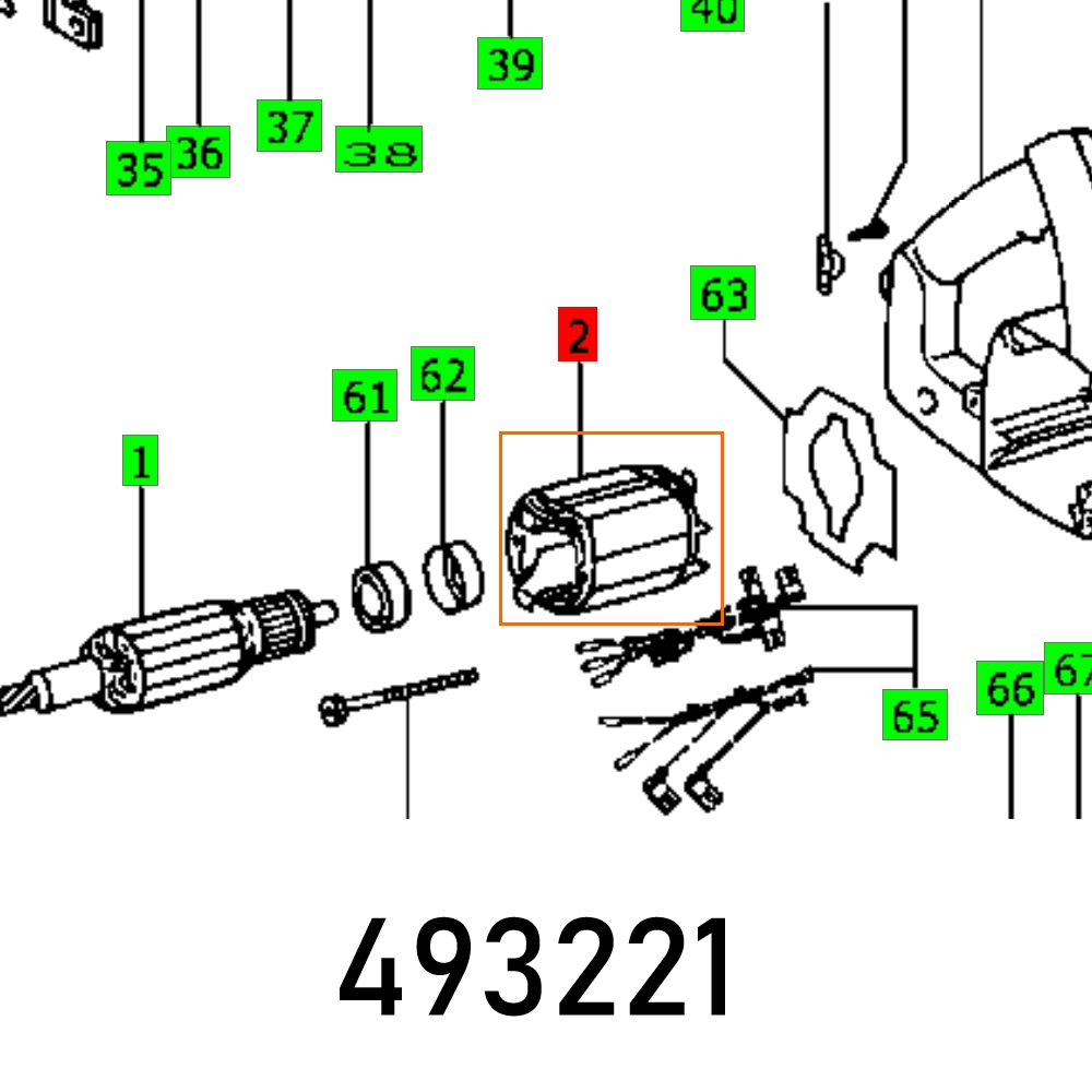 FES493221 FIELD COIL ATF 55 EB 230V ET-BG - Image 1