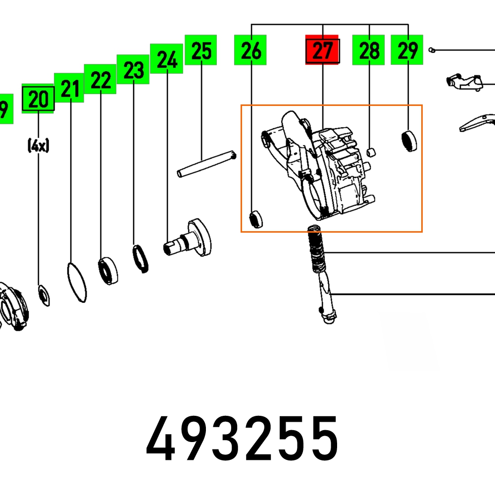 FES493255 Gear Housing Ts 75 Ebq - Image 1