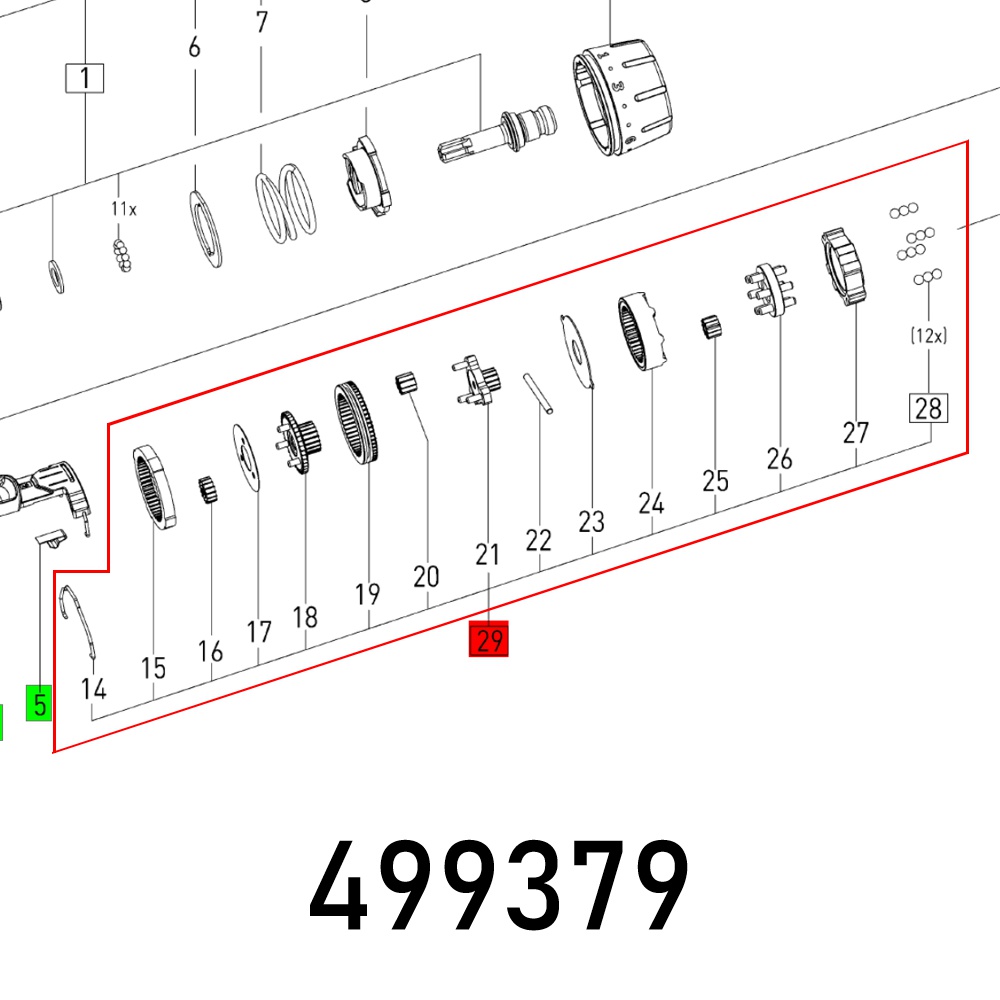 FES499379 GEAR CXS HEAVY DUTY - Image 1