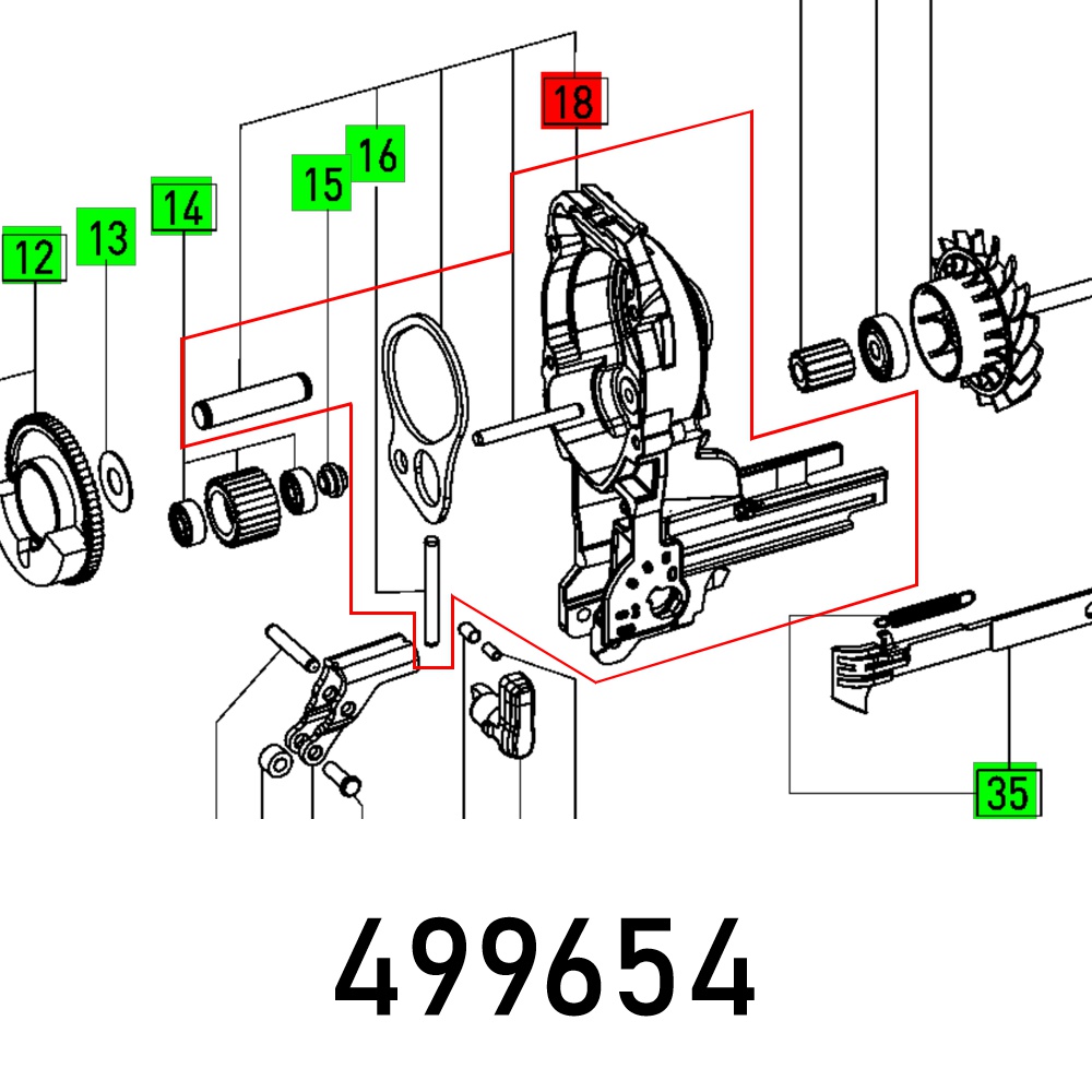 FES499654 GEAR BOX PS 420 - Image 1