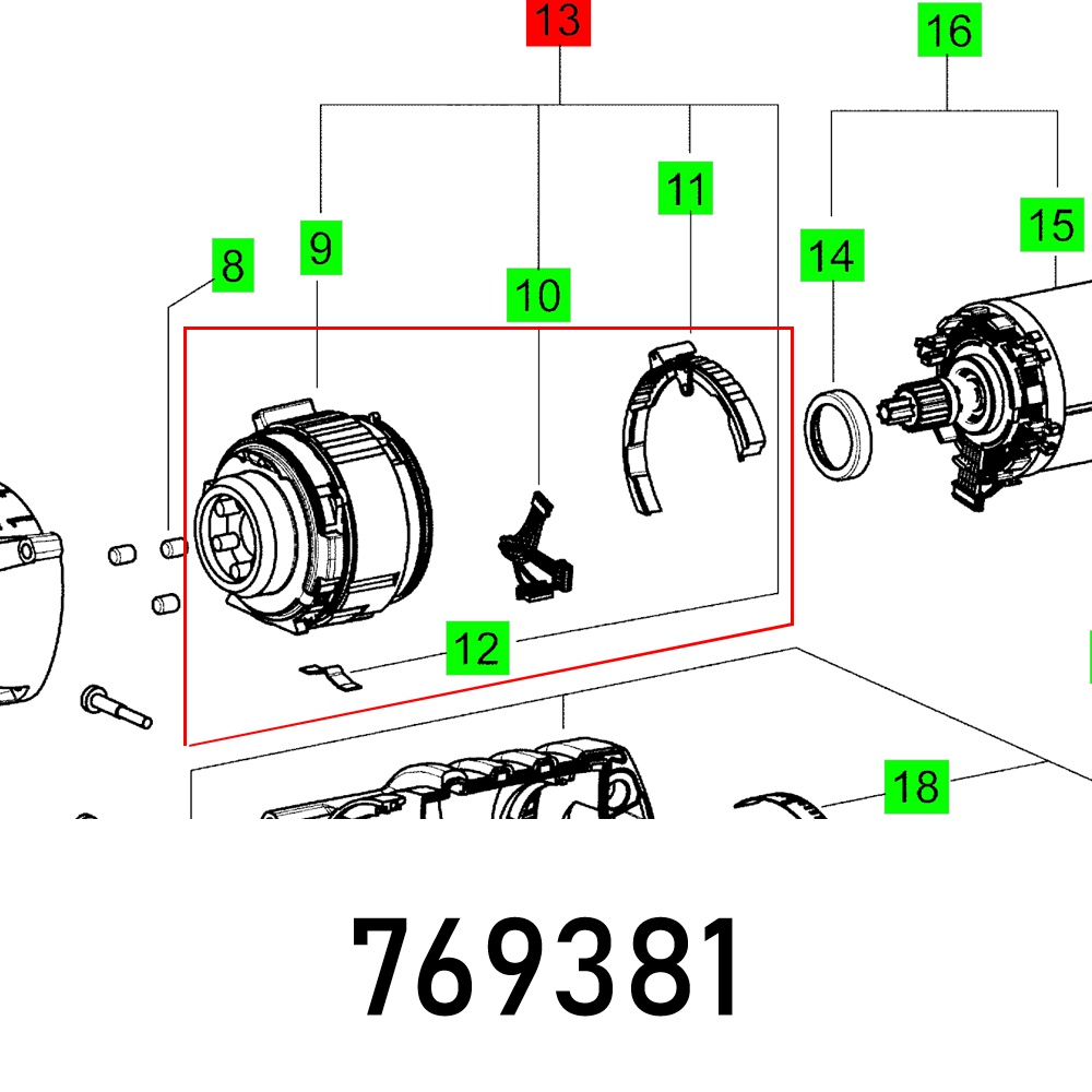 FES769381 GEAR DRC 18-4 LI 4.2 PLUS BG - Image 1