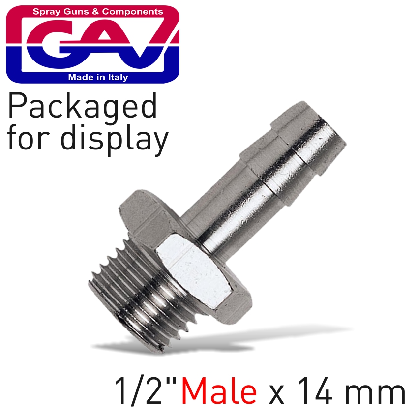 GAV1233-9P Hose Adaptor 1/2' X 13Mm Hose Packaged - Image 1