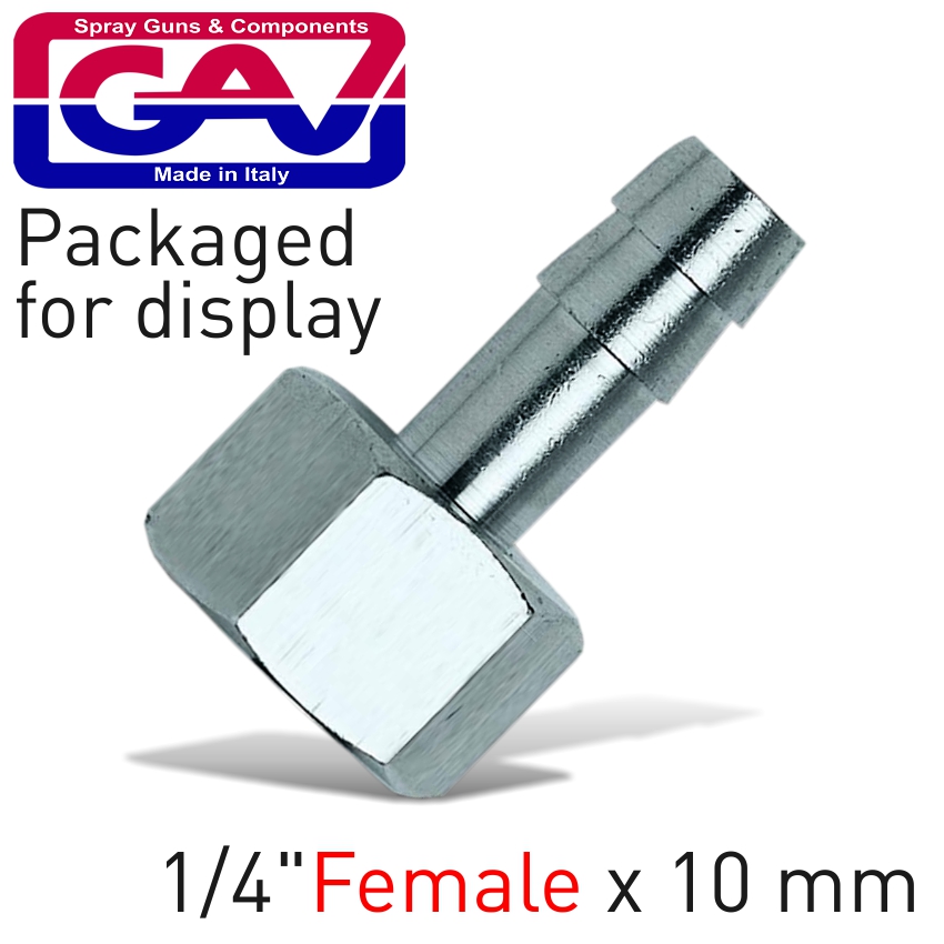 GAV1234-3P Hose Adaptor 1/4F X 10Mm Packaged - Image 1