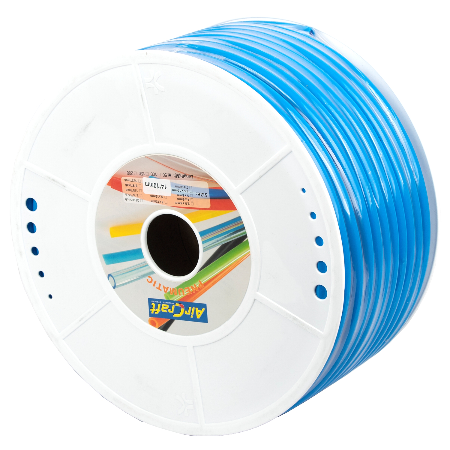 PU1410B Polyurethane Hose 14Mm O.d. Per Metre Blue (50M Per Roll) - Image 1