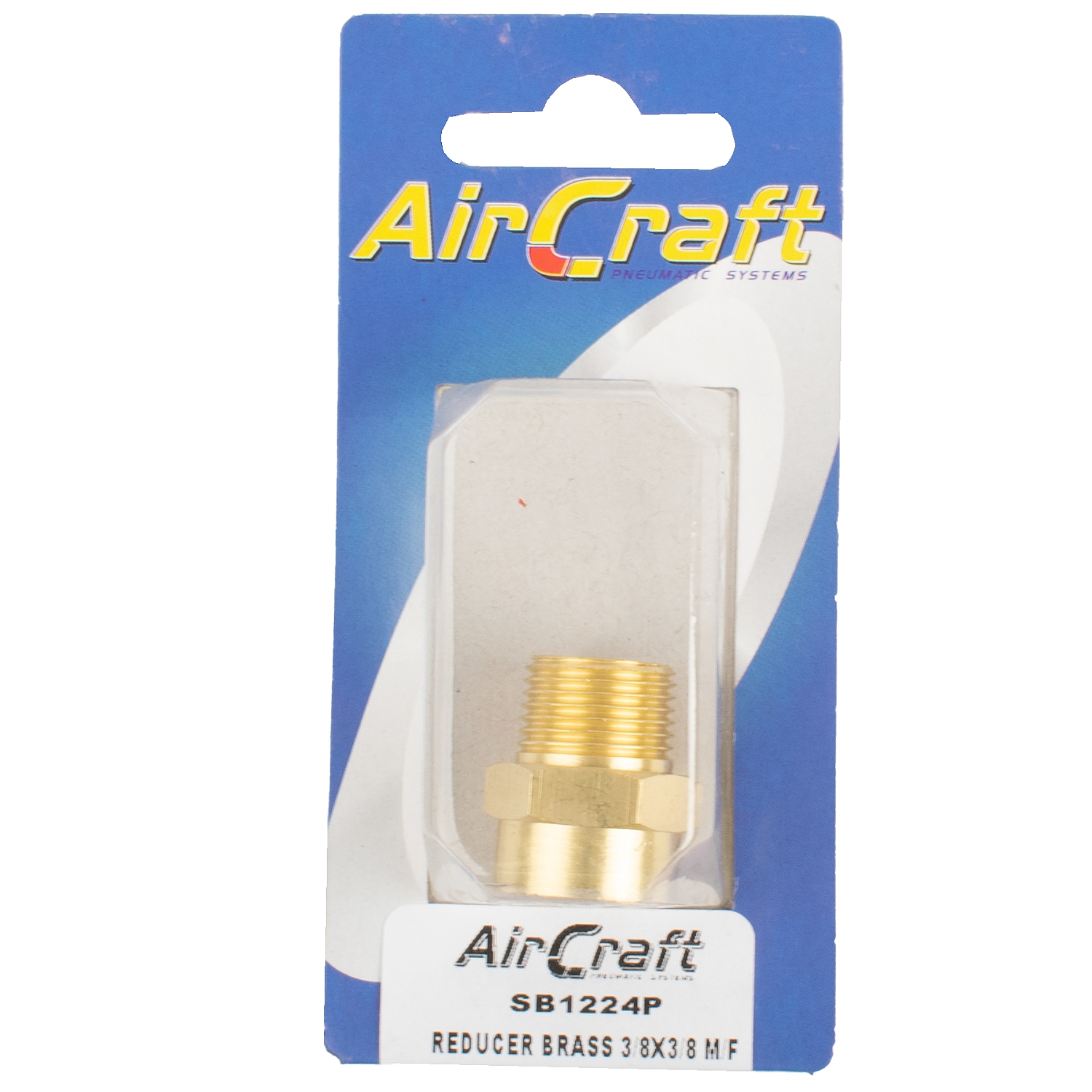 SB1224P Reducer Brass 3/8X3/8 M/F 1Pc Pack - Image 1
