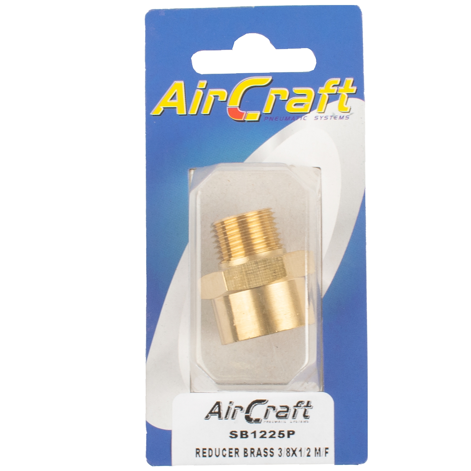 SB1225P Reducer Brass 3/8X1/2 M/F 1Pc Pack - Image 1