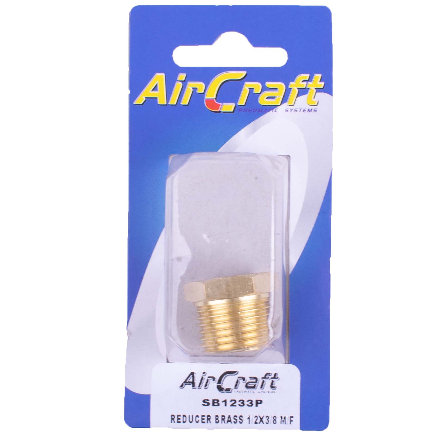 SB1233P Reducer Brass 1/2X3/8 M/F Conical 1Pc Pack - Image 1