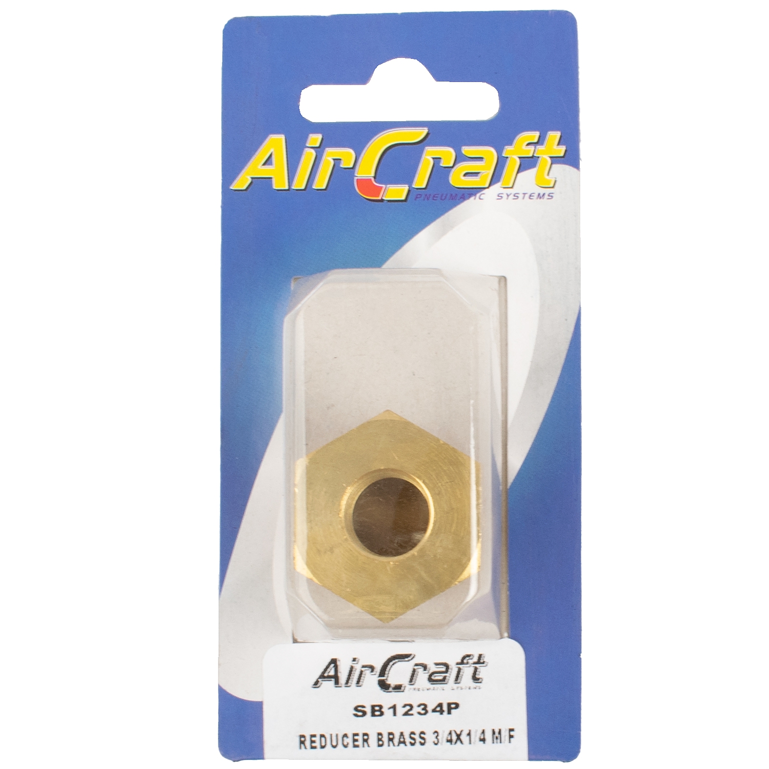 SB1234P Reducer Brass 3/4X1/4 M/F Conical 1Pc Pack - Image 1