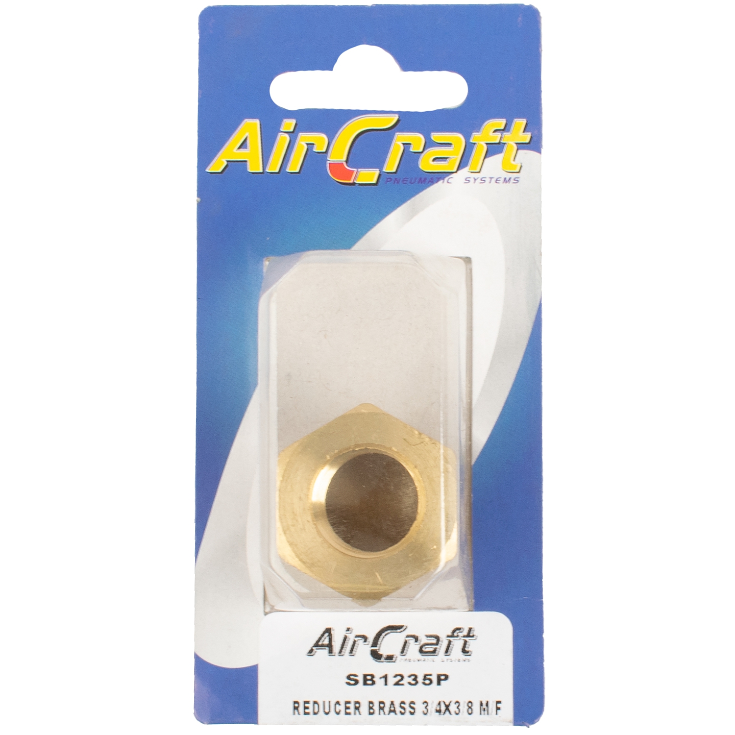 SB1235P Reducer Brass 3/4X3/8 M/F Conical 1Pc Pack - Image 1