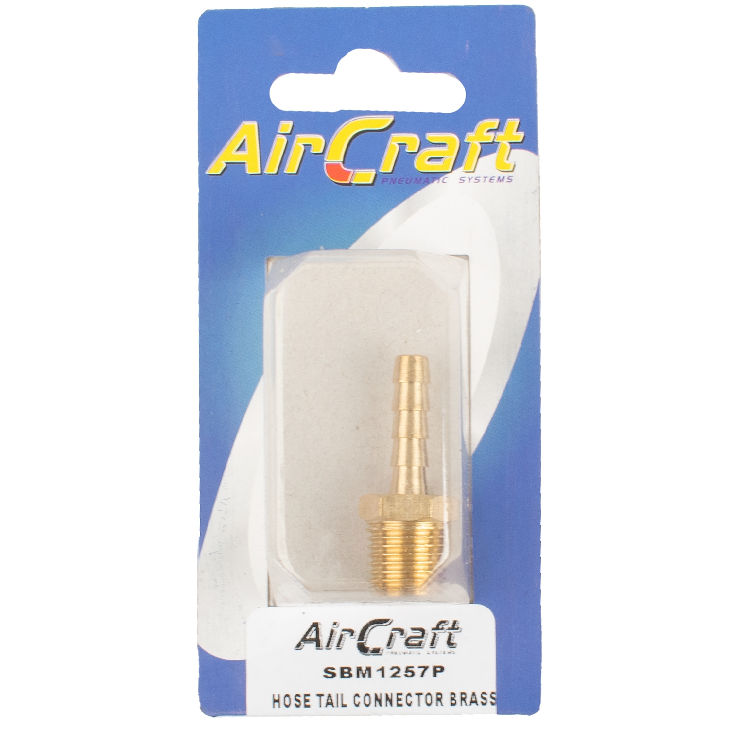 SBM1257P Hose Tail Connector Brass 1/4M X 6Mm 1Pc Pack - Image 1