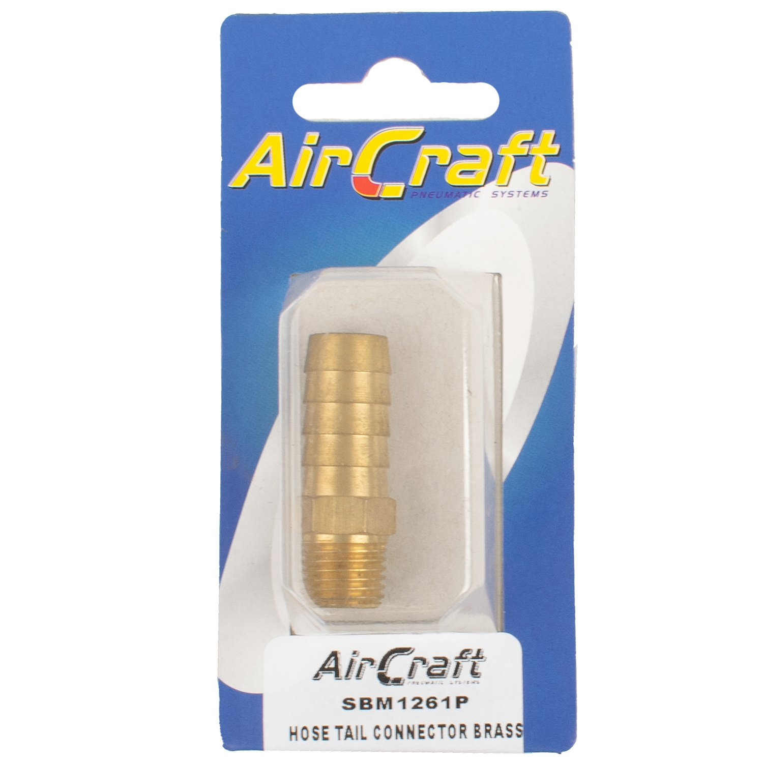 SBM1261P Hose Tail Connector Brass 1/4M X 13Mm 1Pc Pack - Image 1