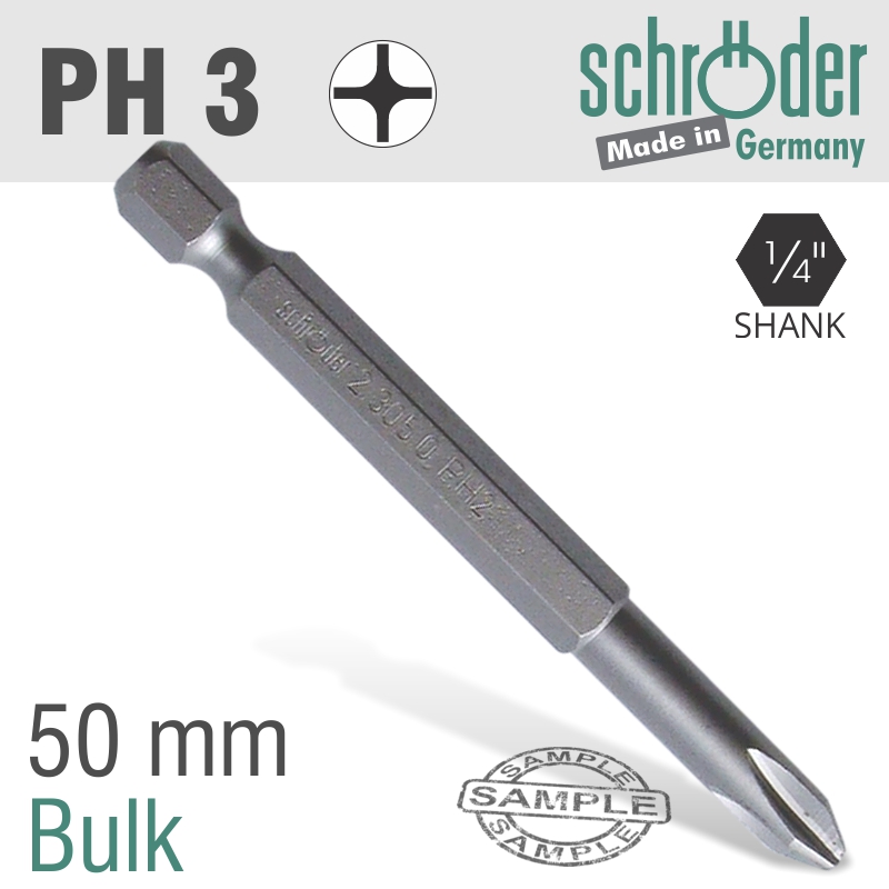 SC23039 Phillips No.3 X 50Mm Classic Power Bit - Image 1