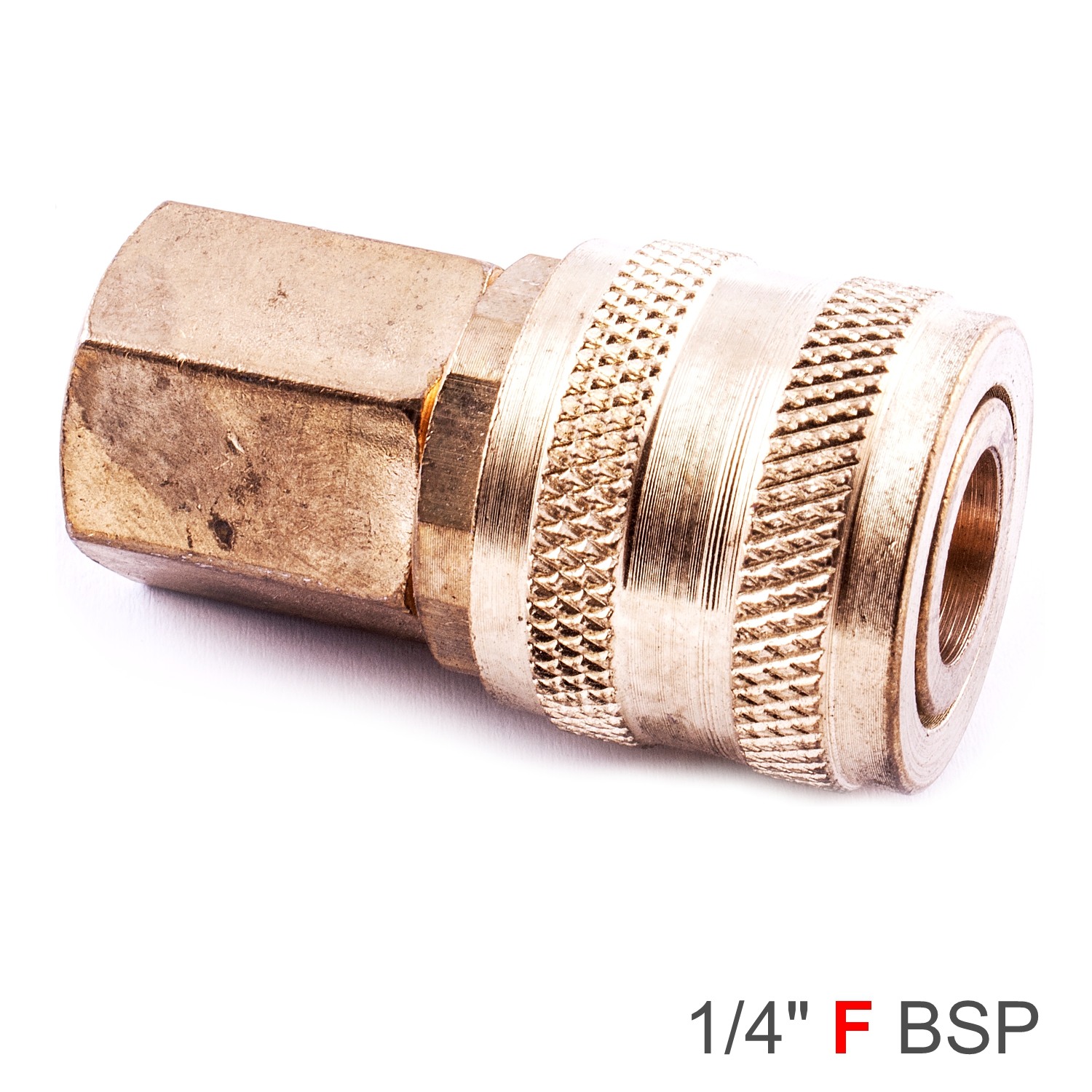 SG10002 Quick Coupler Aro Style Brass N/Plated 1/4' Female - Image 1