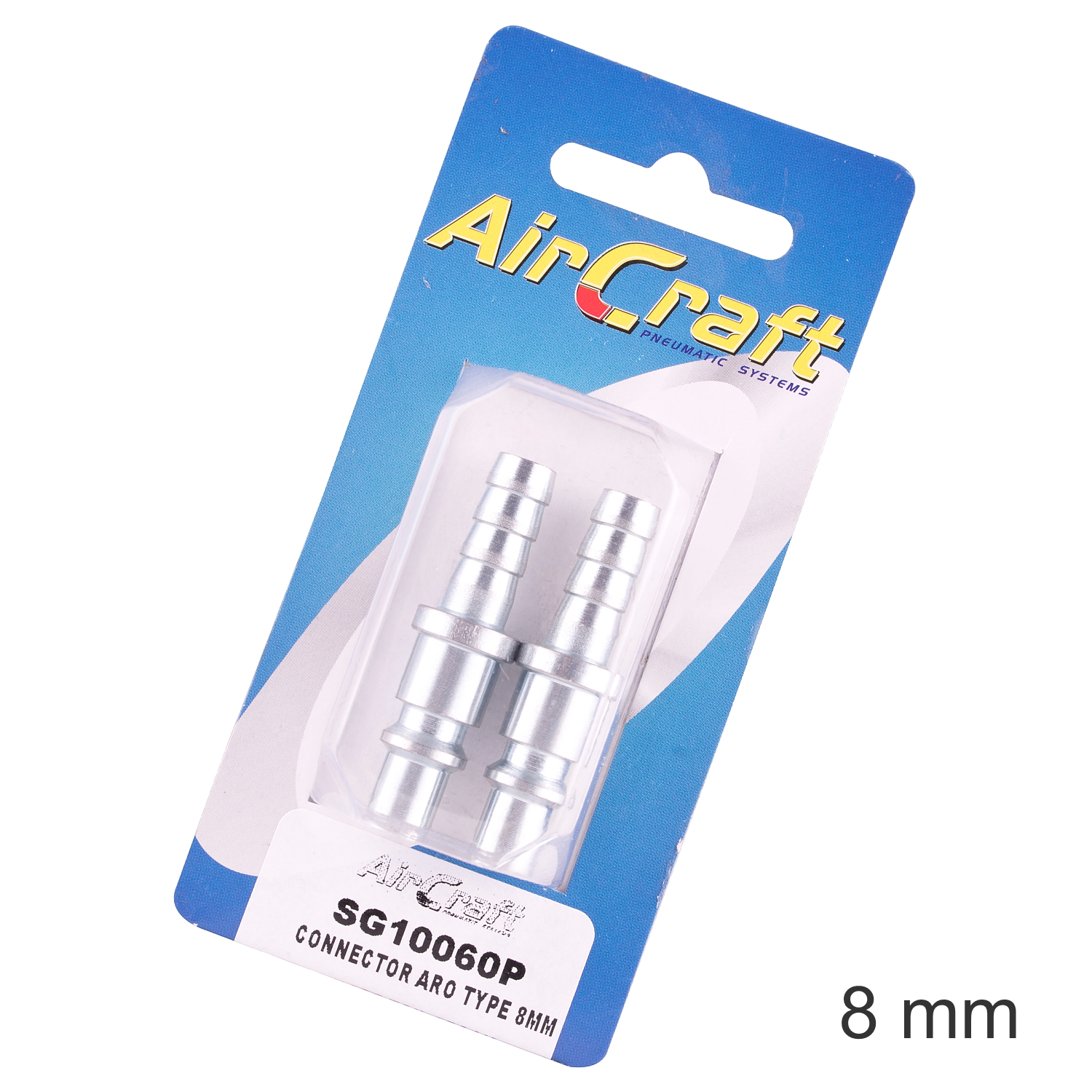 SG10060P Connector Aro Type 8Mm Hose Tail 2Pack - Image 1