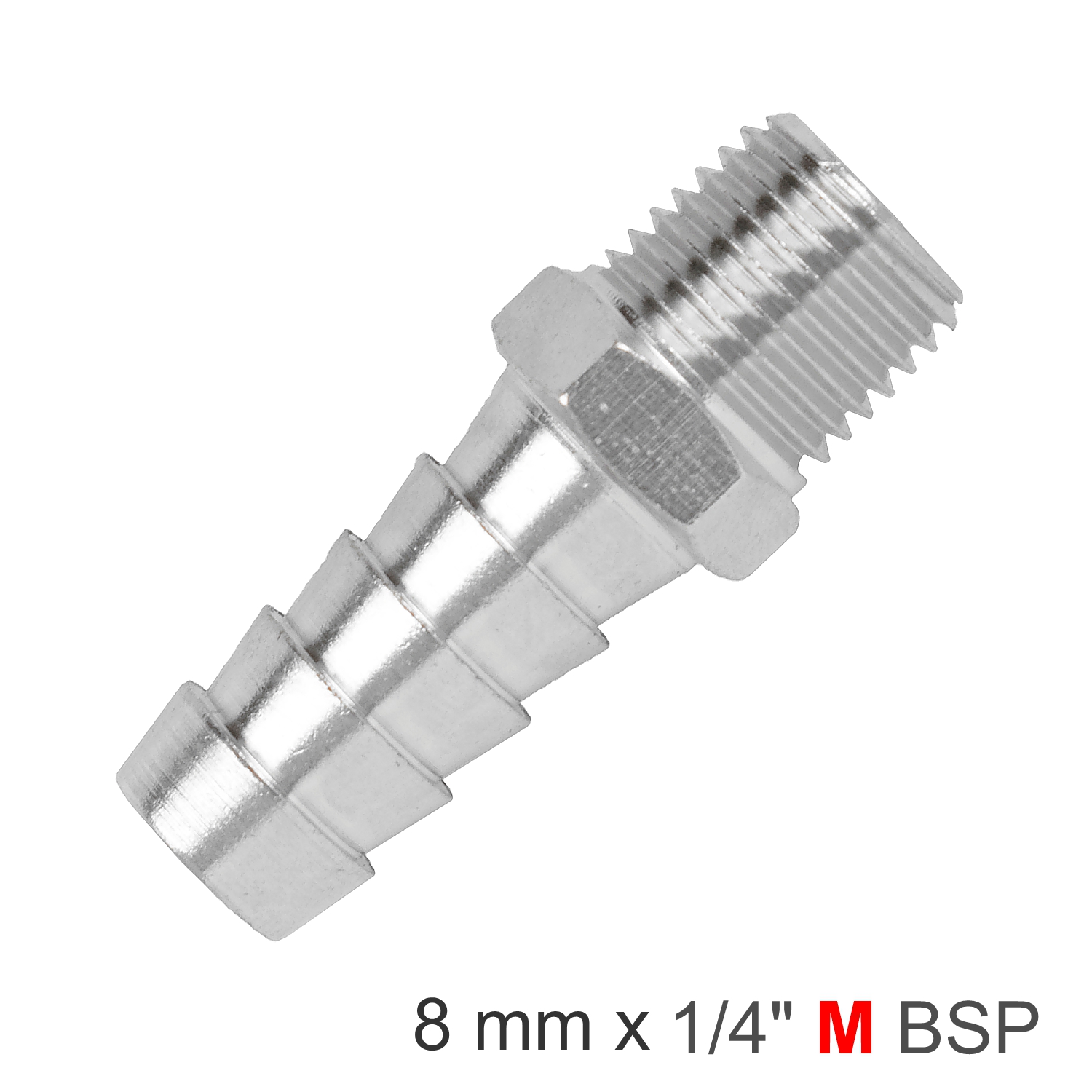 SG12020 Hosetail 1/4' Male X 8Mm Bulk - Image 1