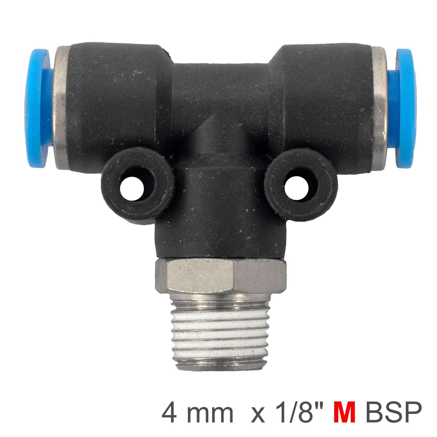 SPB04-01 Pu Hose Fitting Tee 4Mm-1/8 M - Image 1