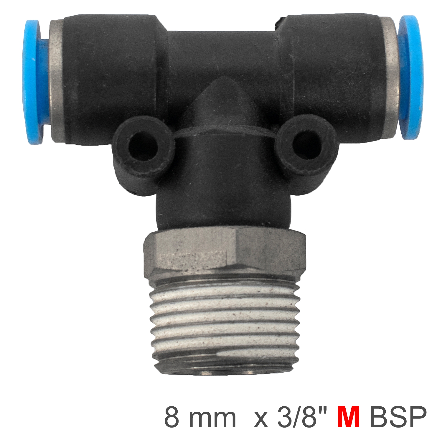SPB08-03 Pu Hose Fitting Tee 8Mm-3/8 M - Image 1