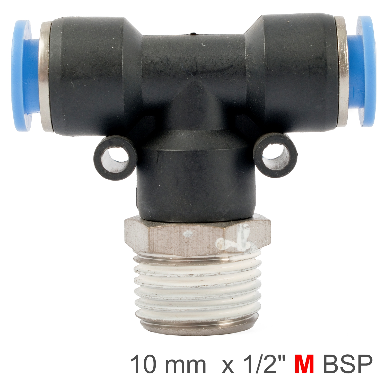 SPB10-04 Pu Hose Fitting Tee 10Mm-1/2 M - Image 1