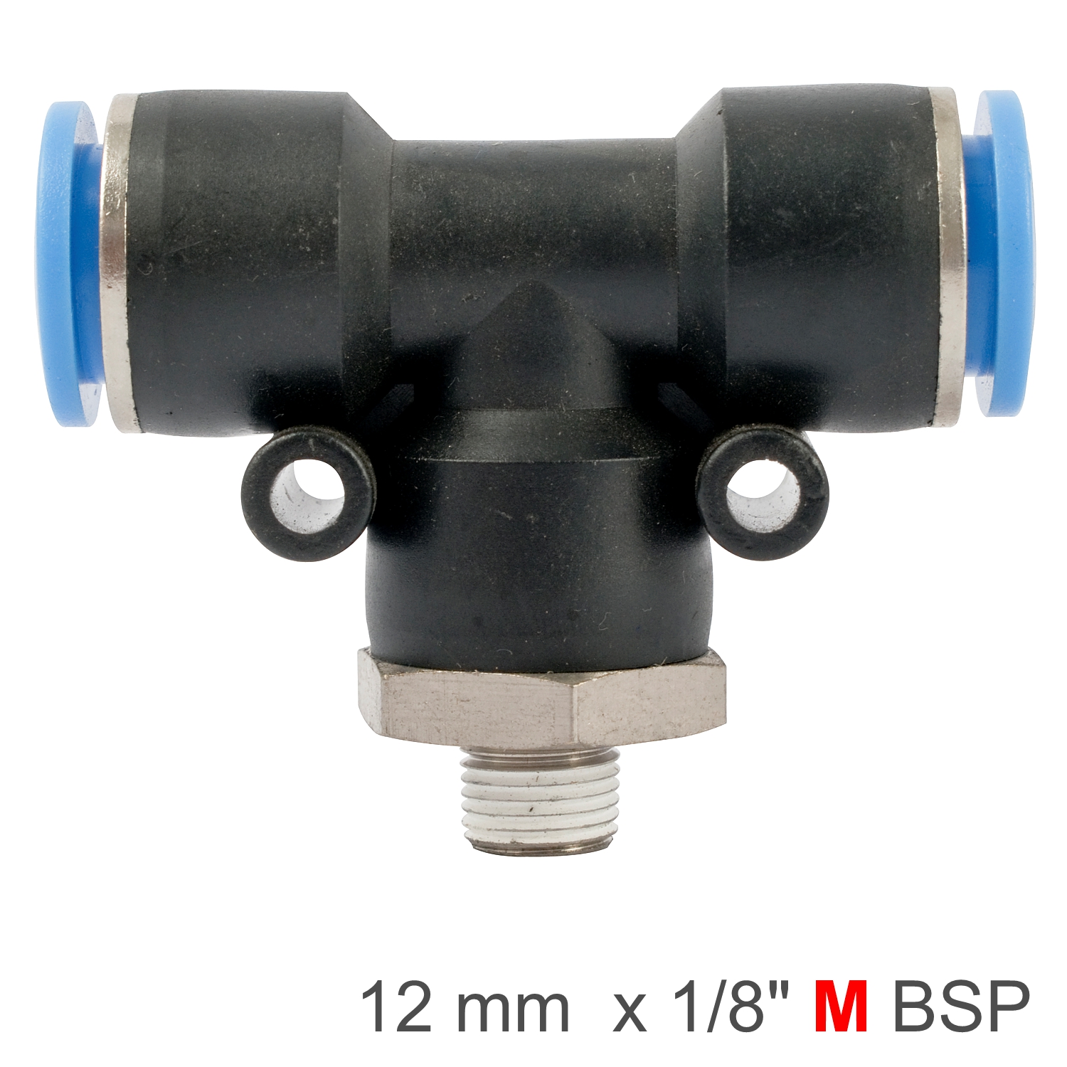 SPB12-01 Pu Hose Fitting Tee 12Mm-1/8 M - Image 1