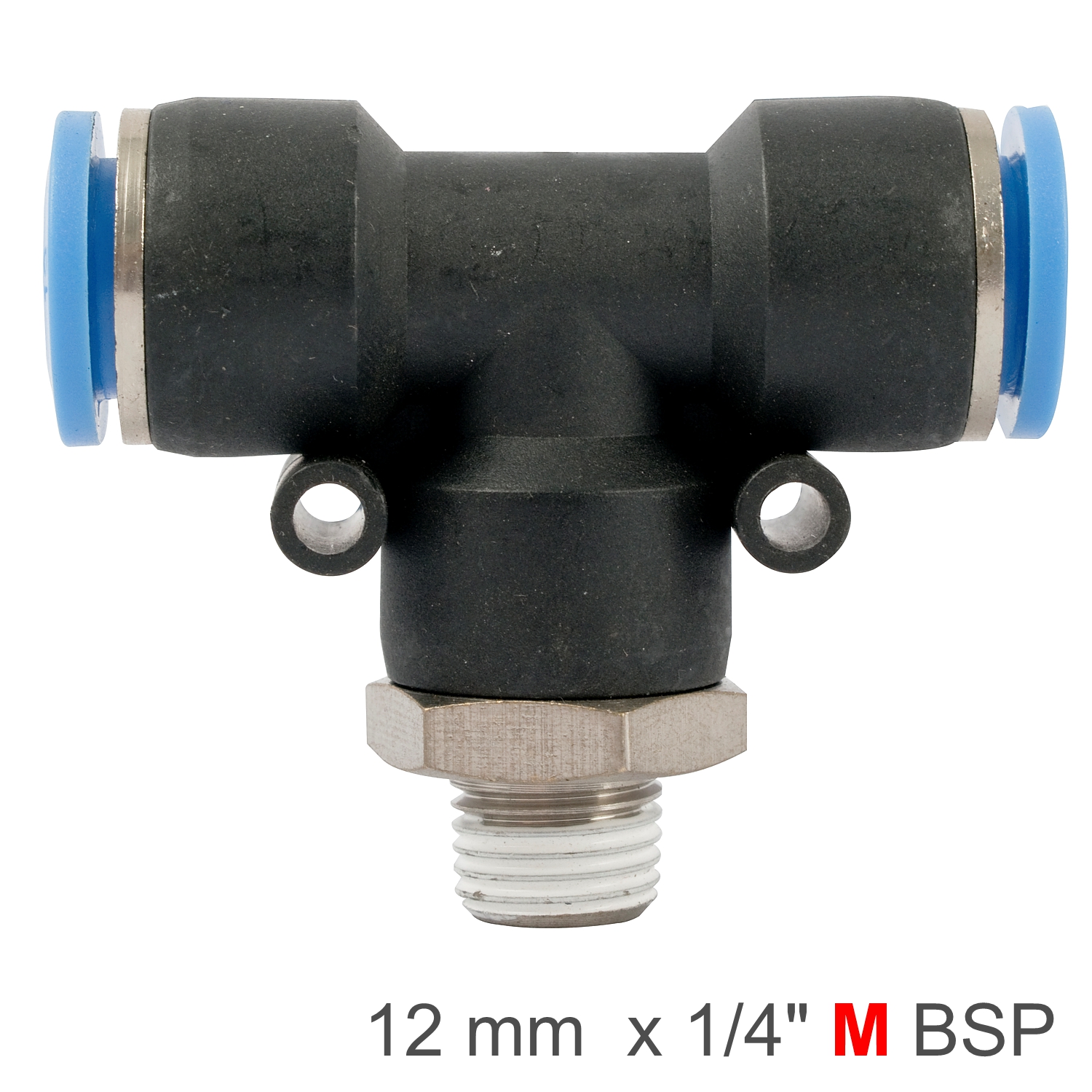 SPB12-02 Pu Hose Fitting Tee 12Mm-1/4 M - Image 1