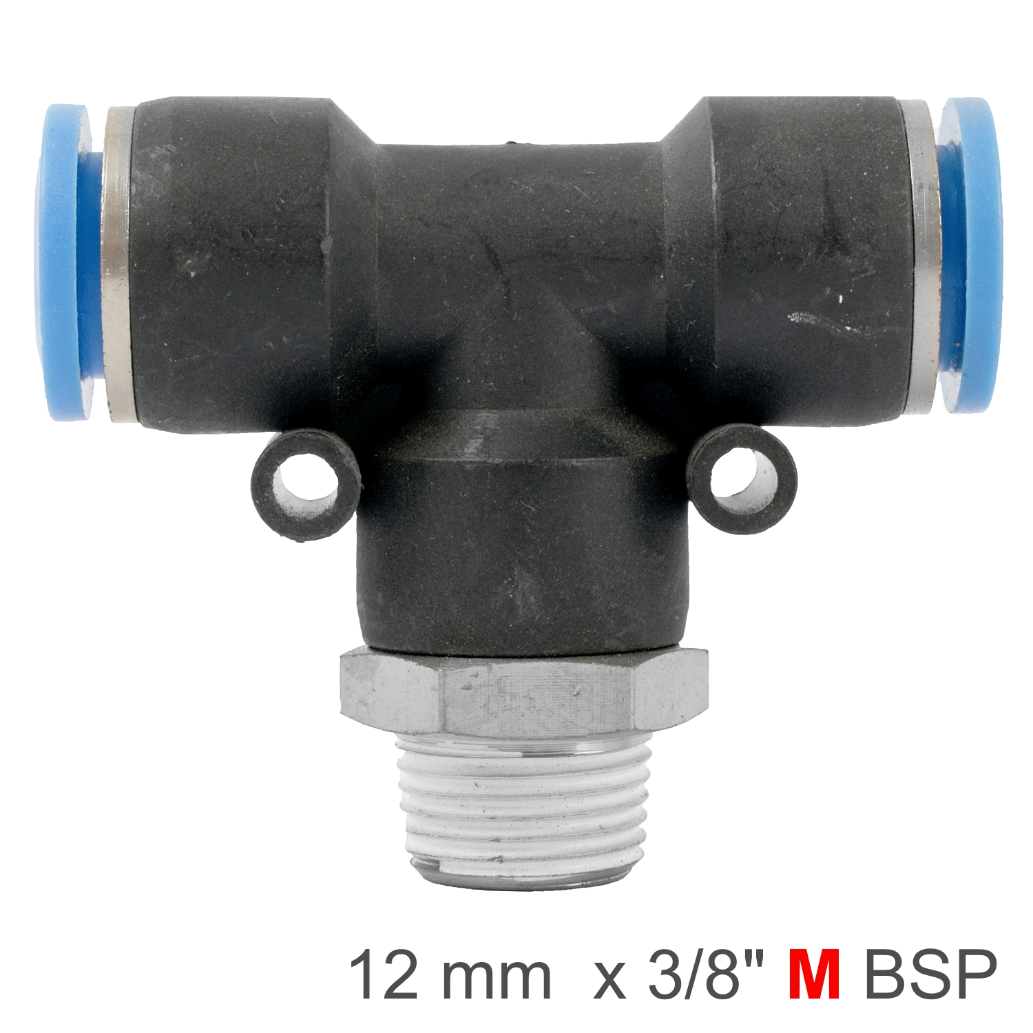 SPB12-03 Pu Hose Fitting Tee 12Mm-3/8 M - Image 1