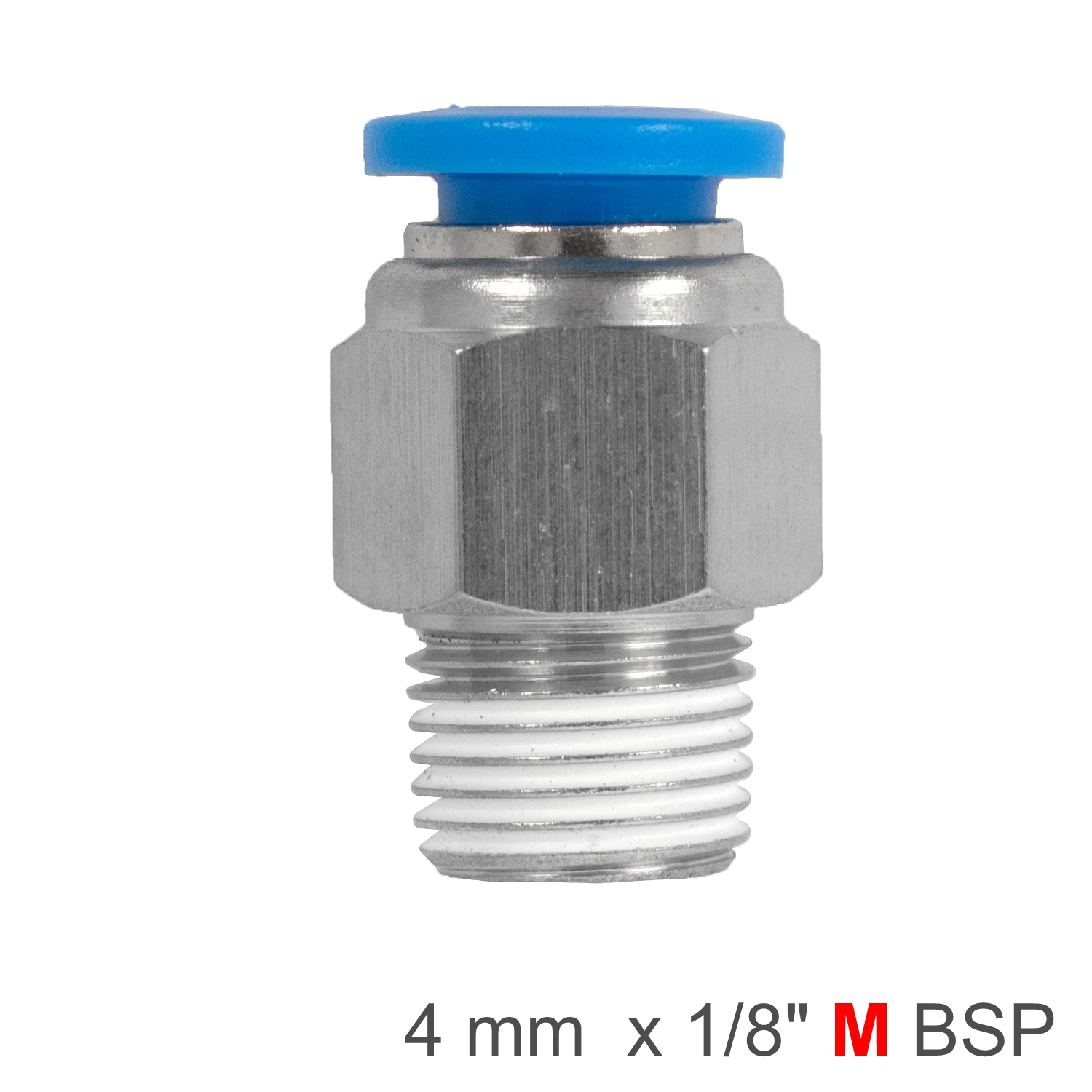 SPC04-01 Pu Hose Fitting Straight Stud 4Mm-1/8 M - Image 1