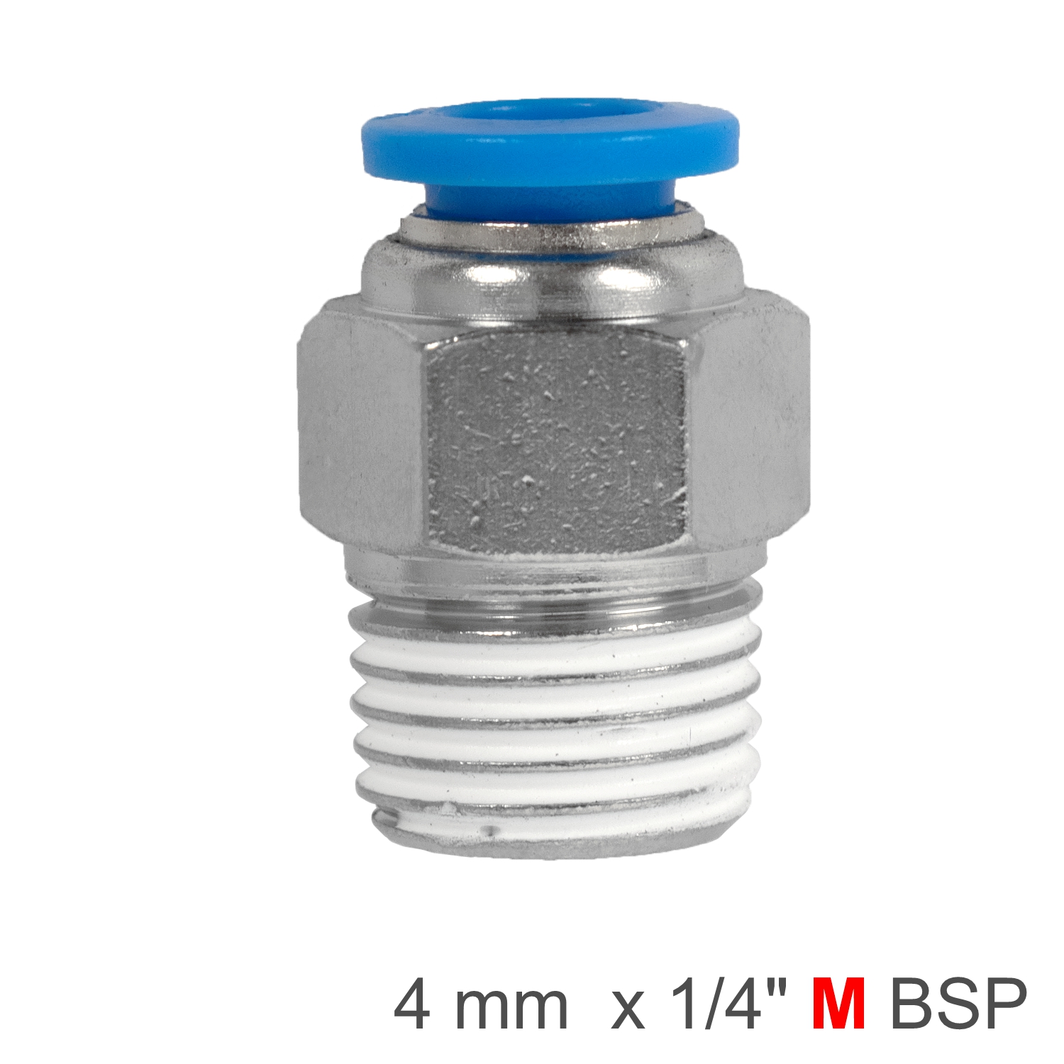 SPC04-02 Pu Hose Fitting Straight Stud 4Mm-1/4 M - Image 1