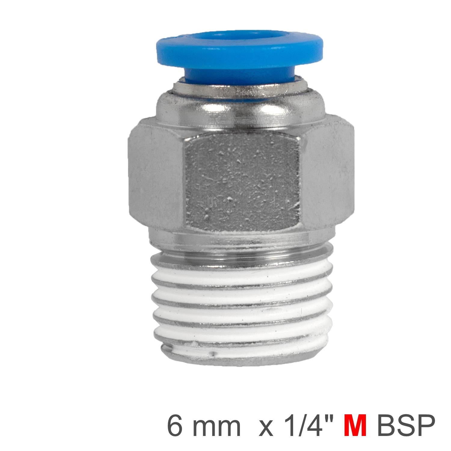 SPC06-02 Pu Hose Fitting Straight Stud 6Mm-1/4 M - Image 1