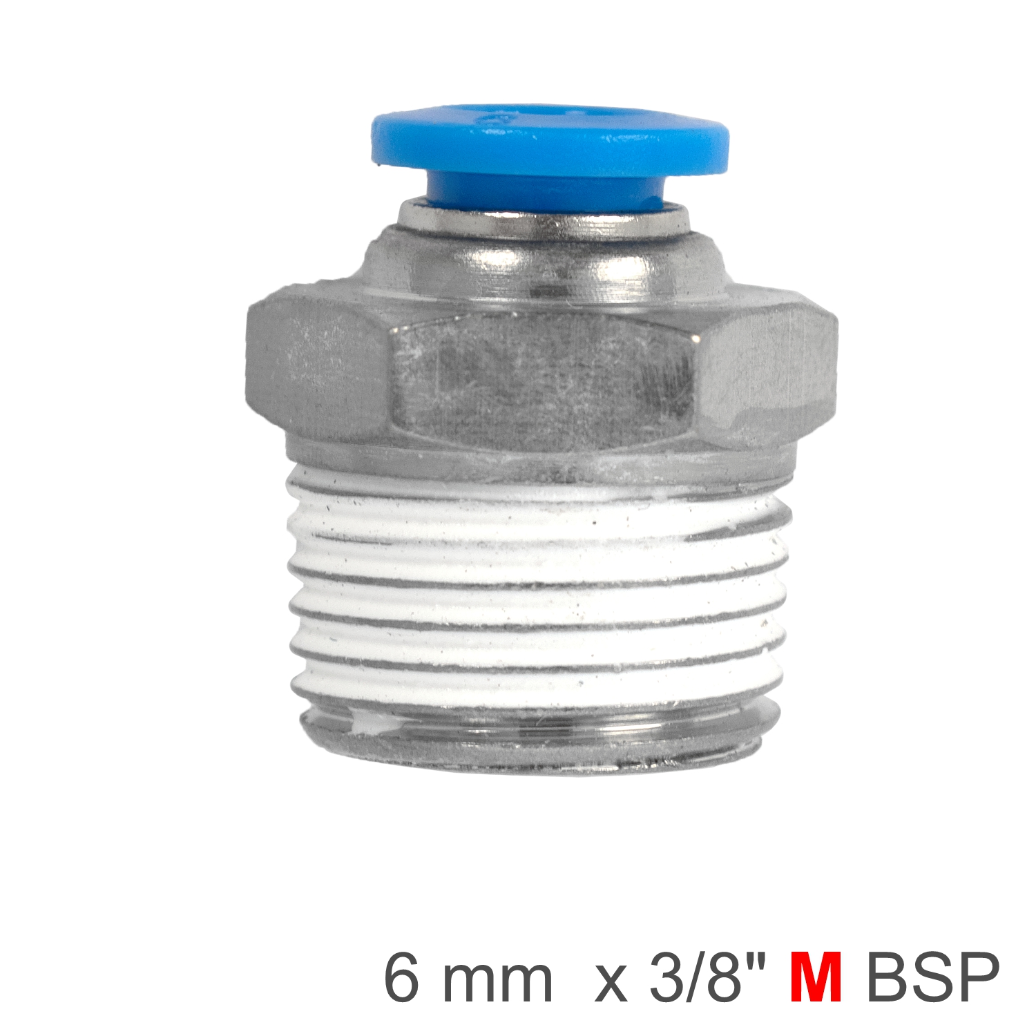 SPC06-03 Pu Hose Fitting Straight Stud 6Mm-3/8 M - Image 1