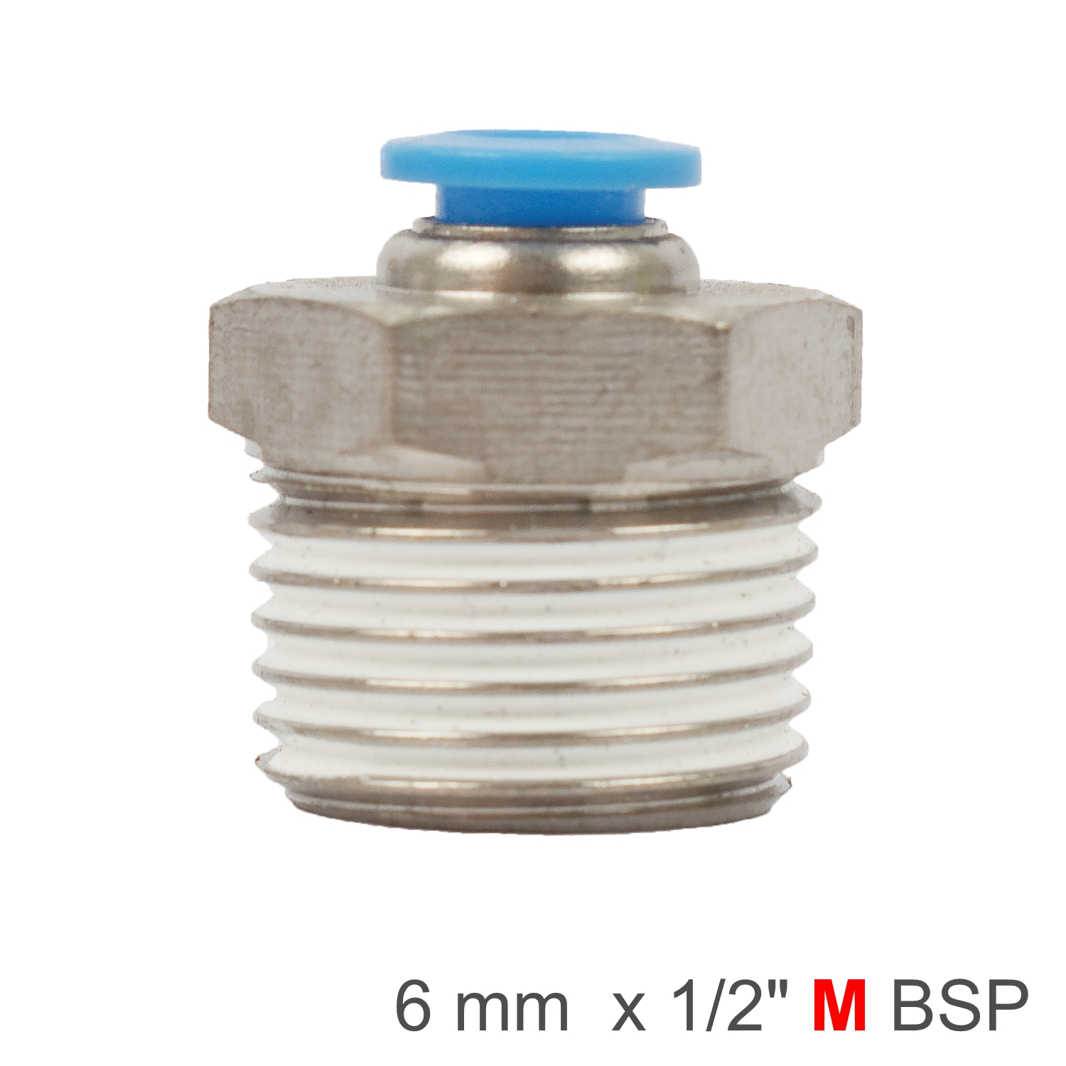 SPC06-04 Pu Hose Fitting Straight Stud 6Mm-1/2 M - Image 1