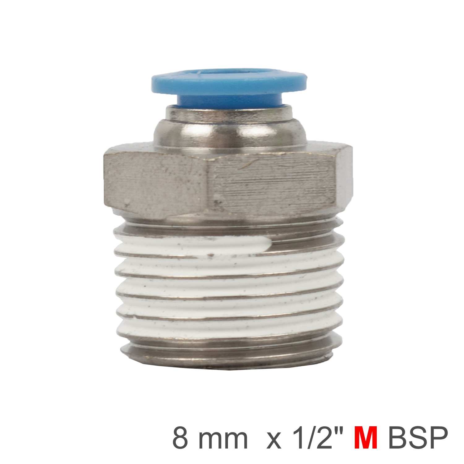 SPC08-04 Pu Hose Fitting Straight Stud 8Mm-1/2 M - Image 1