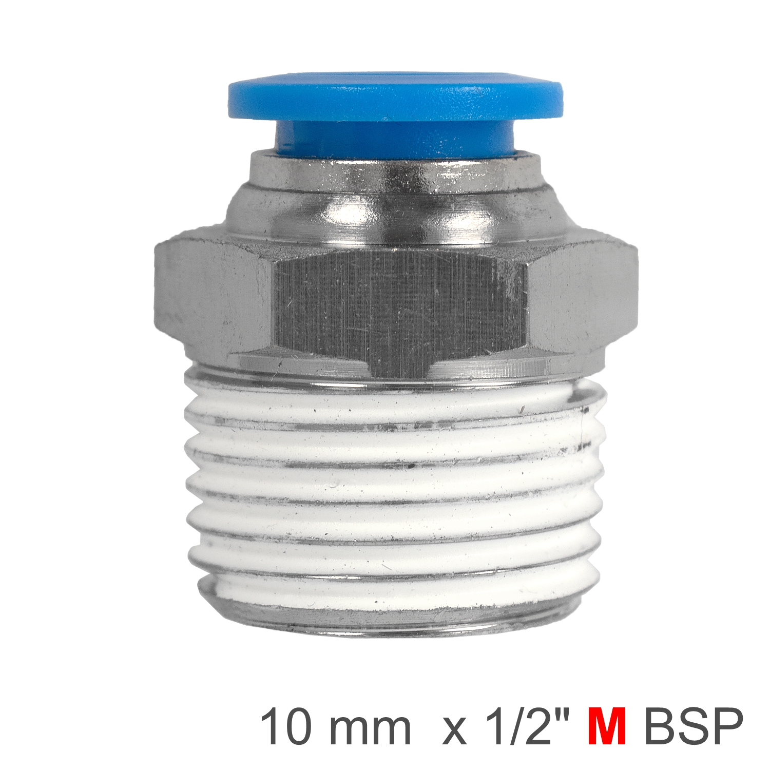 SPC10-04 Pu Hose Fitting Straight Stud 10Mm-1/2 M - Image 1