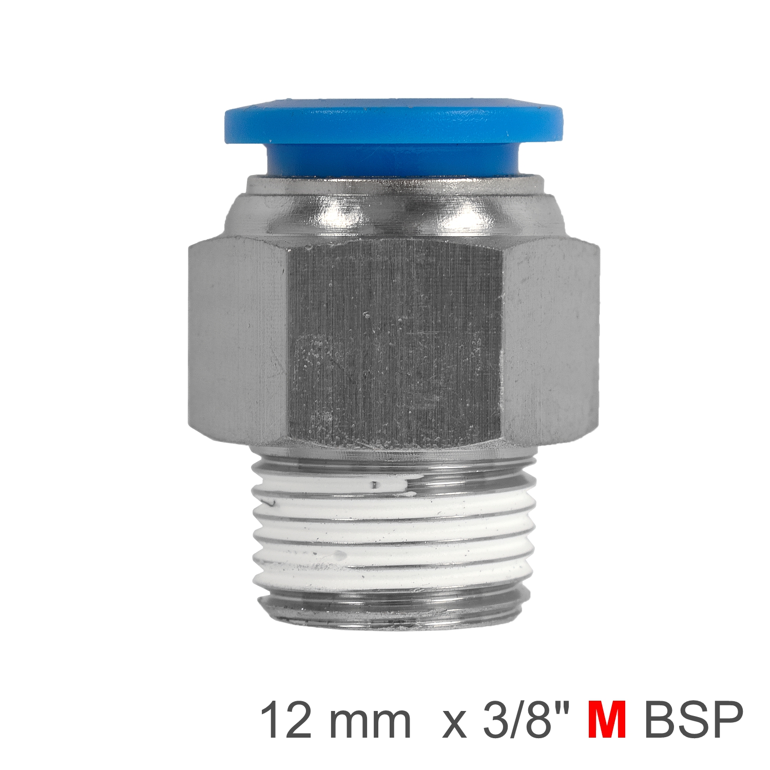 SPC12-03 Pu Hose Fitting Straight Stud 12Mm-3/8 M - Image 1