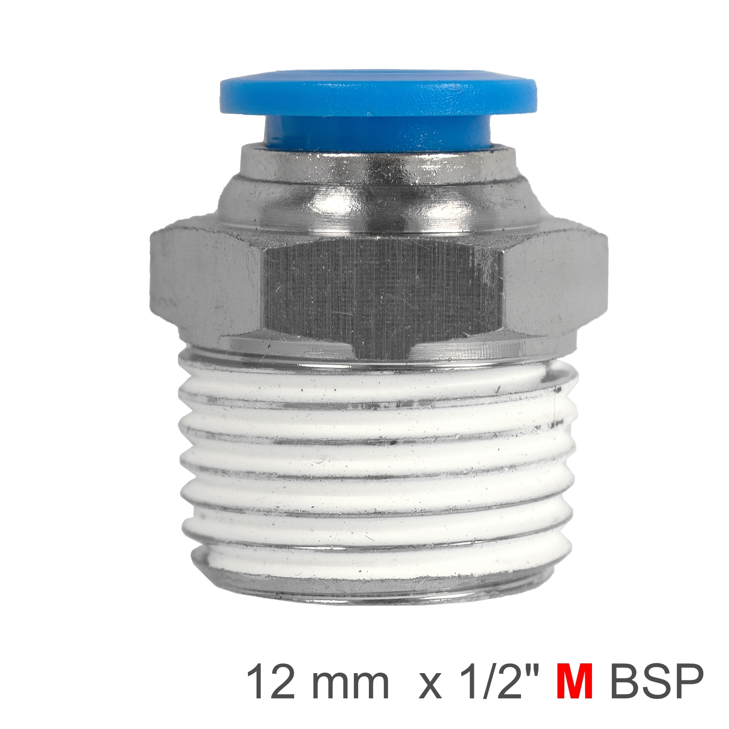 SPC12-04 Pu Hose Fitting Straight Stud 12Mm-1/2 M - Image 1