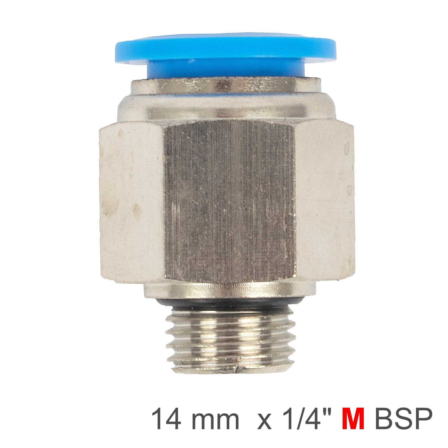 SPC14-G02 Pu Fitting Str. Stud W/O-Ring 14Mm-1/4' M - Image 1