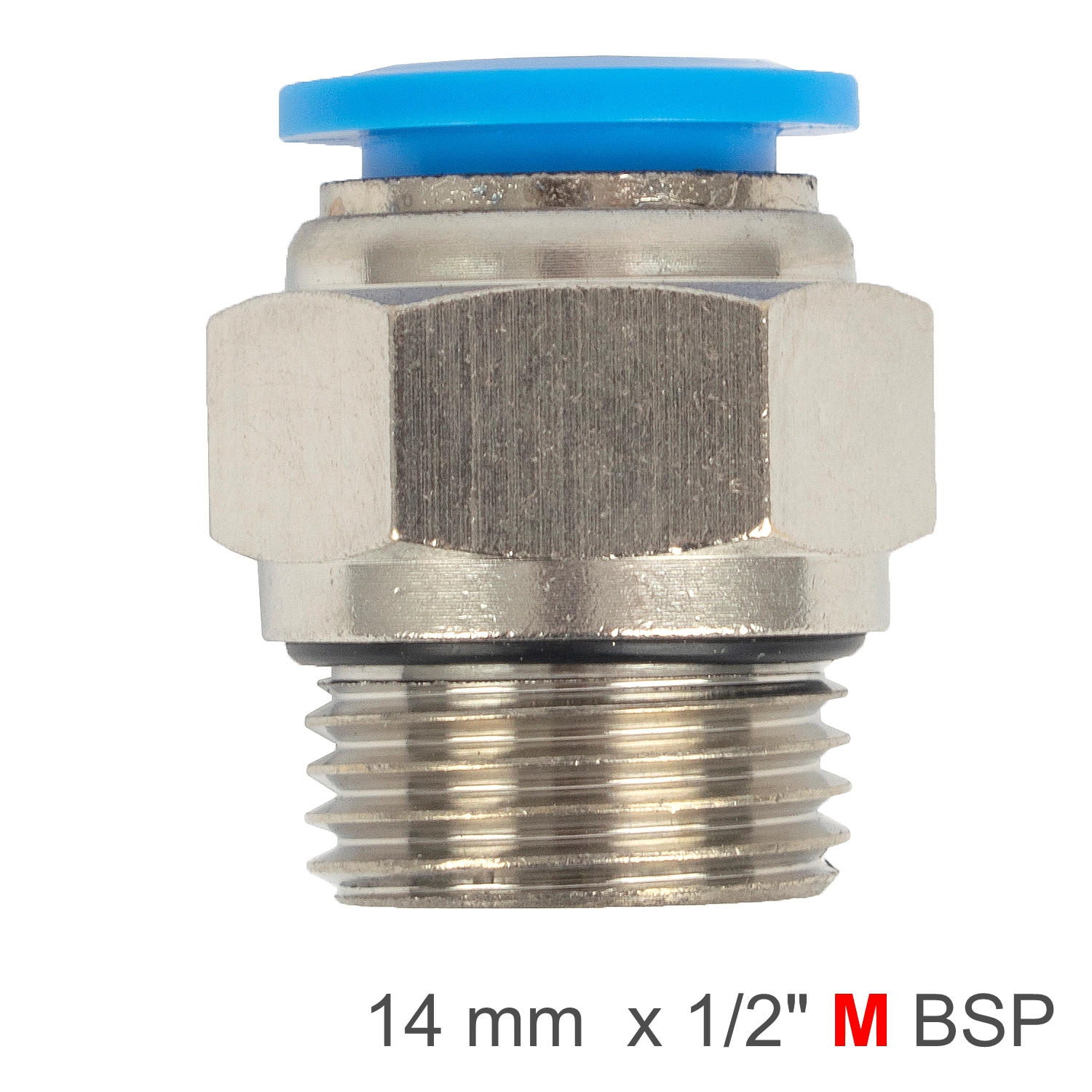 SPC14-G04 Pu Fitting Str. Stud W/O-Ring 14Mm-1/2' M - Image 1