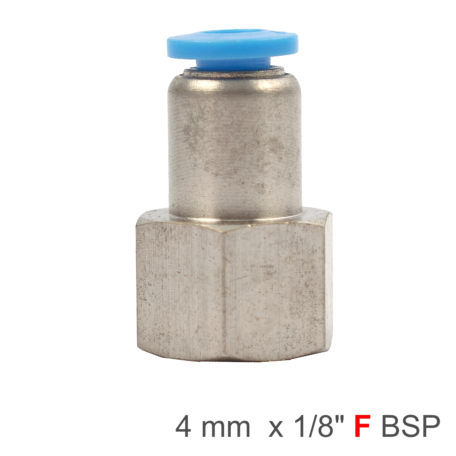 SPCF04-01 Pu Hose Fitting Straight Stud 4Mm-1/8 F - Image 1