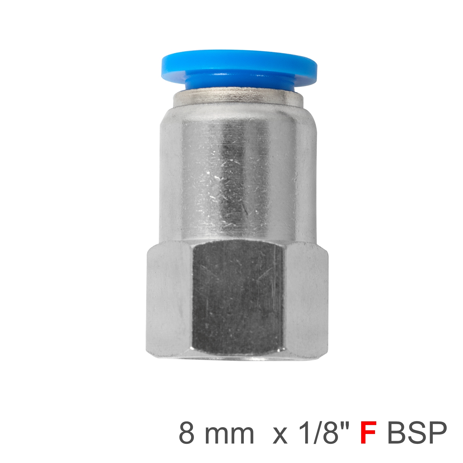 SPCF08-01 Pu Hose Fitting Straight Stud 8Mm-1/8 F - Image 1