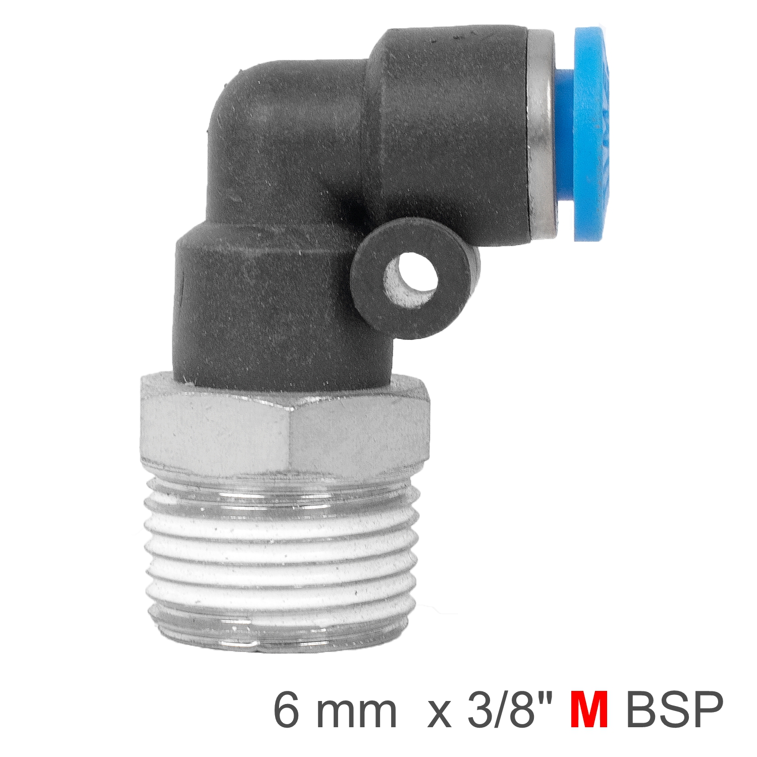 SPL06-03 Elbow 6Mm-3/8 M Pu Hose Fitting - Image 1
