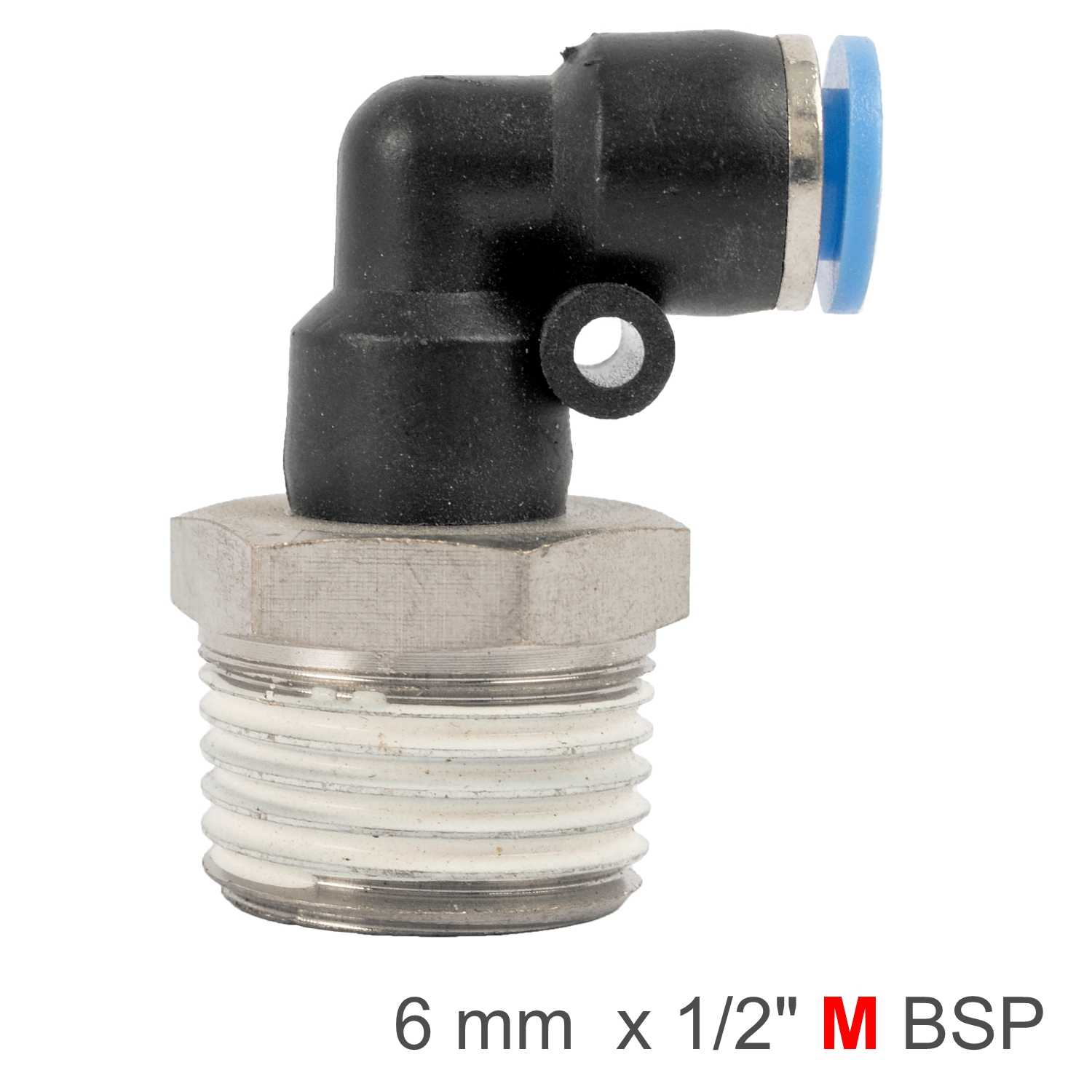 SPL06-04 Elbow 6Mm-1/2 M Pu Hose Fitting - Image 1